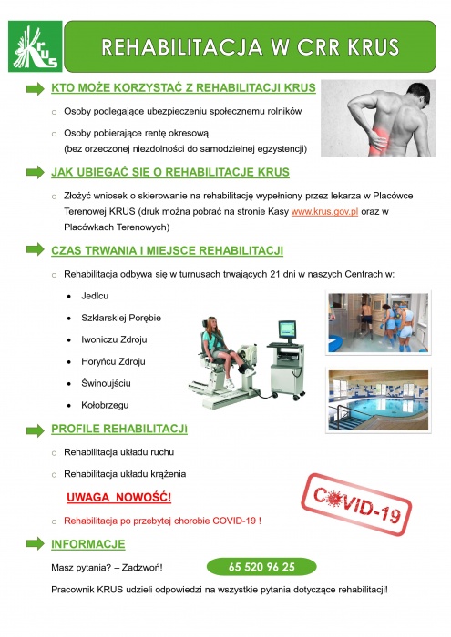 Zdjęcie rehabilitacji leczniczej w systemie ubezpieczenia społecznego rolników