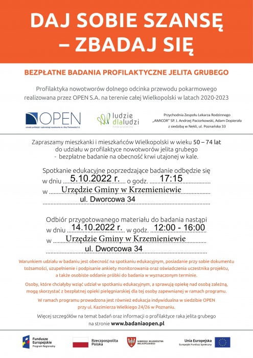 Zdjęcie bezpłatnego badania profilaktycznego jelita grubego