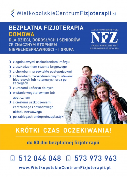 Zdjęcie bezpłatnej fizjoterapii domowej - w domu pacjenta 