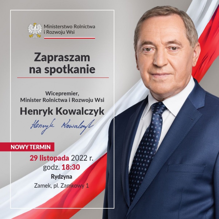 Zdjęcie zaproszenia na spotkanie z Wicepremierem, Ministrem Rolnictwa i Rozwoju Wsi