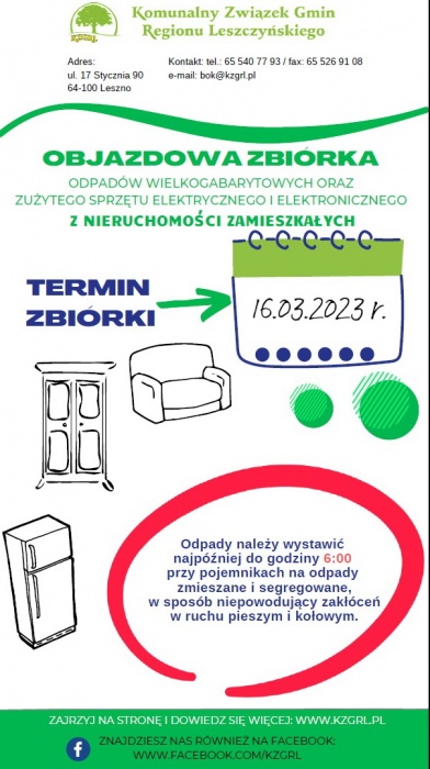 Zdjęcie objazdowej zbiórki odpadów wielkogabarytowych oraz zużytego sprzętu elektrycznego i elektronicznego
