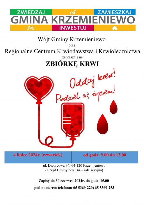 Zdjęcie zapisów na zbiórkę krwi
