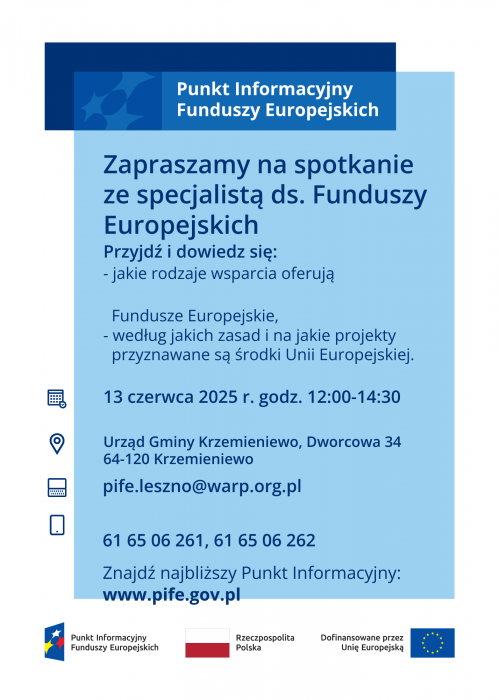 Zdjęcie zaproszenia w sprawie Funduszy Europejckich